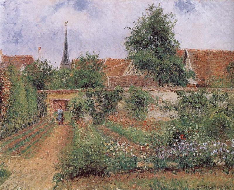 Camille Pissarro gardens of the early morning china oil painting image